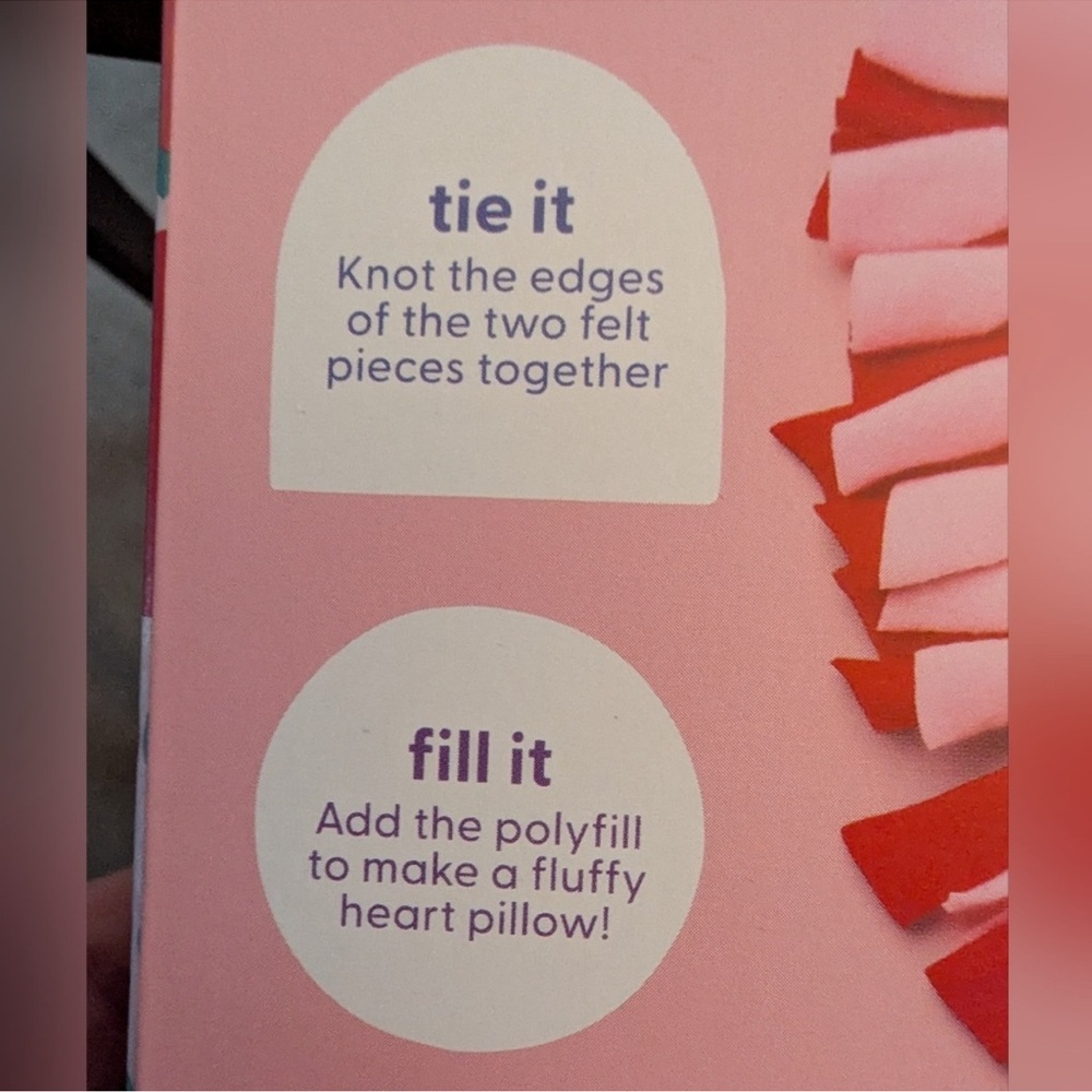 DIY Heart Felt Pillow Kit - Picture 4 of 5